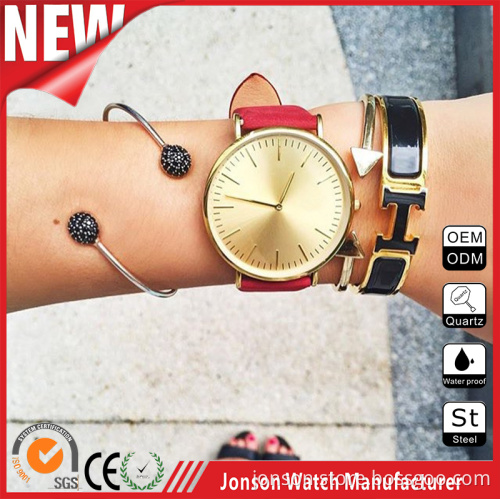 Alibaba hot sale luxury design stainless steel back japanese movement oem watch minimalistic